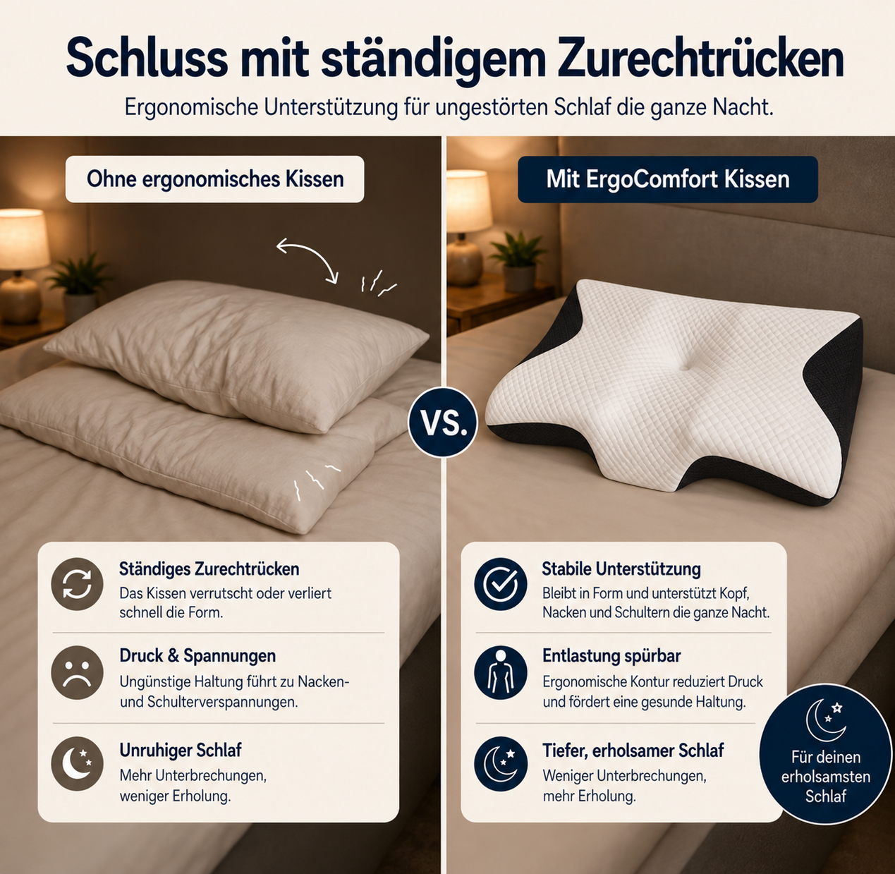 ErgoComfort Schlafkissen von Heimwert